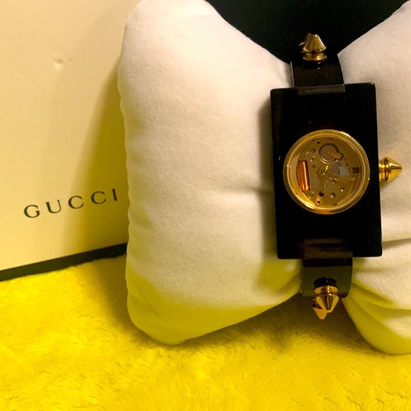 Gucci Plaxiglass & Stainless Steel Skeleton Stud Quart Watch - Picture 7 of 12